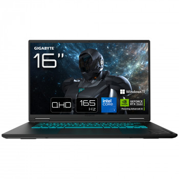 Gigabyte Gaming A16 Pro kannettava - Intel Core 7 240H, 32GB RAM, 1TB SSD, NVIDIA GeForce RTX 5080, Windows 11 Home, ranskalainen näppäimistö (AZERTY)