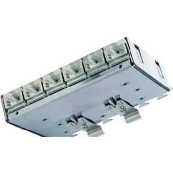 Telegärtner Cat.6A patch-jakaja (syvä) DIN-kiskolle TS-adapterilla, 6x RJ45-liitäntä (J02021A0055)