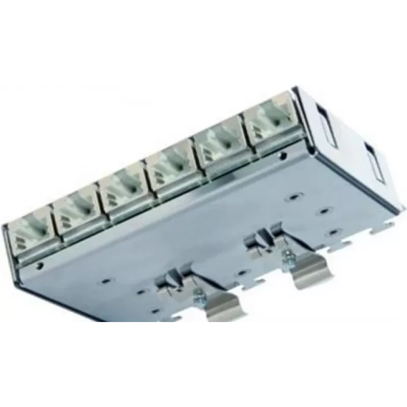 Telegärtner Cat.6A patch-jakaja (syvä) DIN-kiskolle TS-adapterilla, 6x RJ45-liitäntä (J02021A0055)