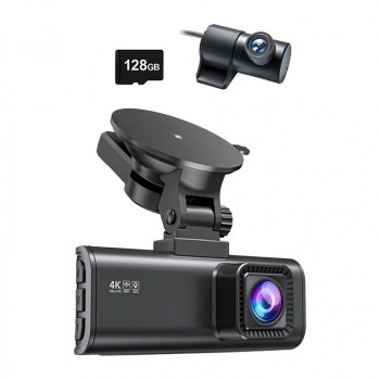 REDTIGER F7NP Wi-Fi 4K + 1080p autokamera, 128GB
