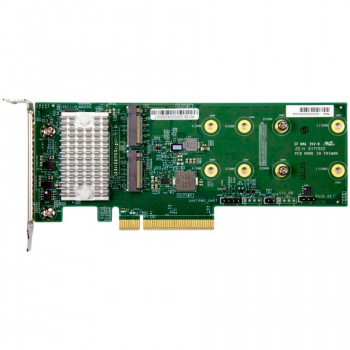 Supermicro AOC-SLG4-2H8M2-O 2-porttinen M.2 NVMe/SATA RAID 0/1 -kortti, Low-Profile PCIe 4.0 x16