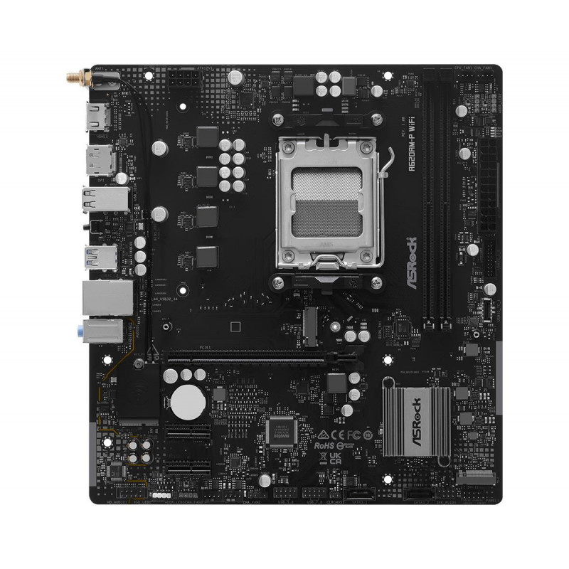 ASRock A620AM-P WIFI emolevy, AMD A620A, kanta AM5, microATX