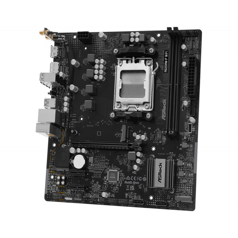 ASRock A620AM-P WIFI emolevy, AMD A620A, kanta AM5, microATX