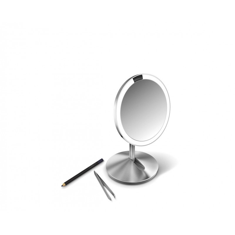 simplehuman taittopeili sensorilla, 12 cm, ladattava, harjattu ruostumaton teräs