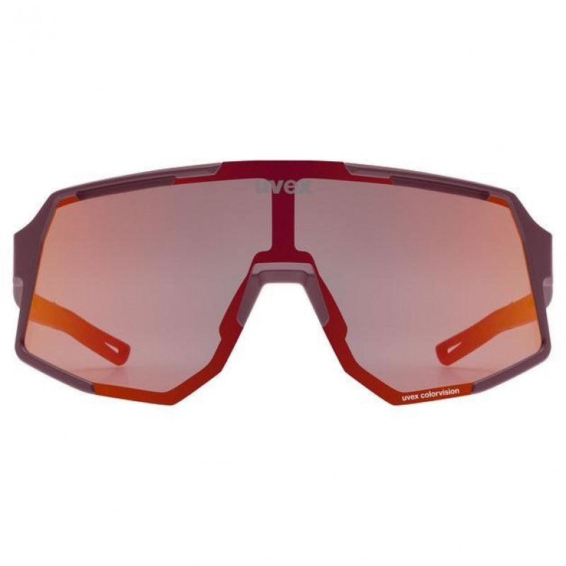 Uvex Sequenze CV pyöräilylasit, Cranberry Matt / Mirror Red
