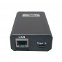 Microconnect POEINJ-60W-USBC Gigabit-PoE-injektori, IEEE 802.3af/802.3bt, 100 m, musta