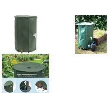 EDA RÉCUP'O taitettava sadesäiliöpaketti, 500 l, halkaisija 800 mm, vihreä, UV-kestävä (010983 V.CA)