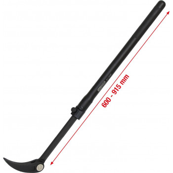 KS TOOLS teleskooppinen sorkkarauta nivelrullapäällä, 600-915 mm (911.8187)