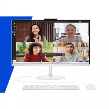 HP OmniStudio 27-cw0470ng 27 tuuman FHD All-in-One-PC - AMD Ryzen AI 7 445, 16GB RAM, 512GB SSD, Windows 11 Home (DE), valkoinen