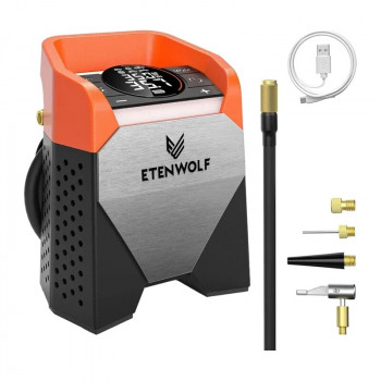 Etenwolf S5 akkukäyttöinen rengaspumppu, 11,03 bar, 15 600 mAh
