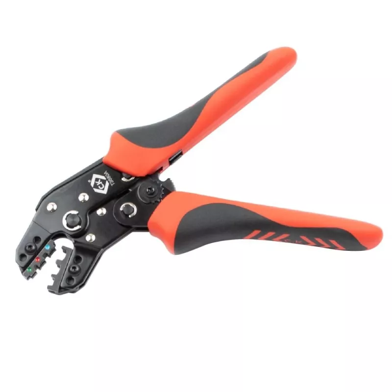C.K Tools T3680A puristuspihdit eristetyille kaapeliliittimille, 0,25-2,5 mm²