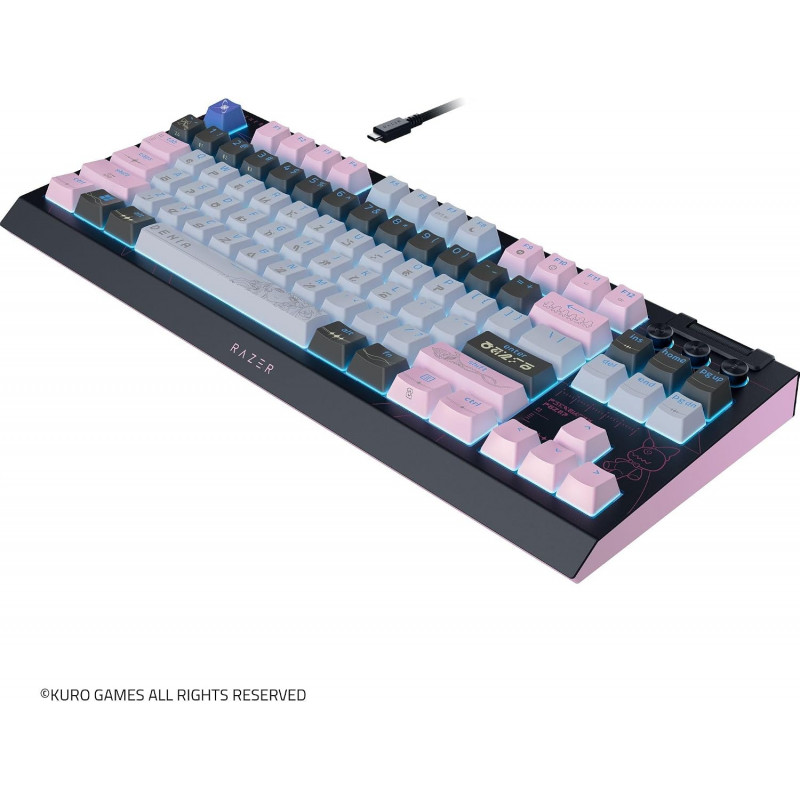 Razer BlackWidow V4 Tenkeyless HyperSpeed Wireless -pelinäppäimistö, US, Orange Switch, Wuthering Waves Edition