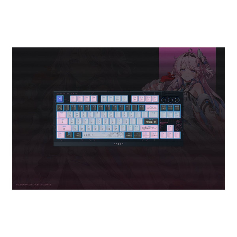 Razer BlackWidow V4 Tenkeyless HyperSpeed Wireless -pelinäppäimistö, US, Orange Switch, Wuthering Waves Edition