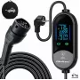 Qoltec mobiili EV-laturi 2-in-1, Type 2, 3,5 kW, 230 V, Schuko 16 A, LED, 5 m (53182)