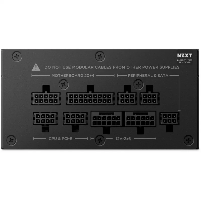 NZXT C850 SFX 850 W virtalähde, musta, 1x 12-Pin High Power GPU, 3x PCIe, kaapelinhallinta (PS-8G1BB-EU)