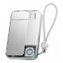 SHARGE ICEMAG 3 varavirtalähde, 10 000 mAh, 25 W Qi2, 35 W USB-C, valkoinen