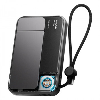 SHARGE ICEMAG 3 varavirtalähde, 10 000 mAh, 25 W Qi2, 35 W USB-C, musta