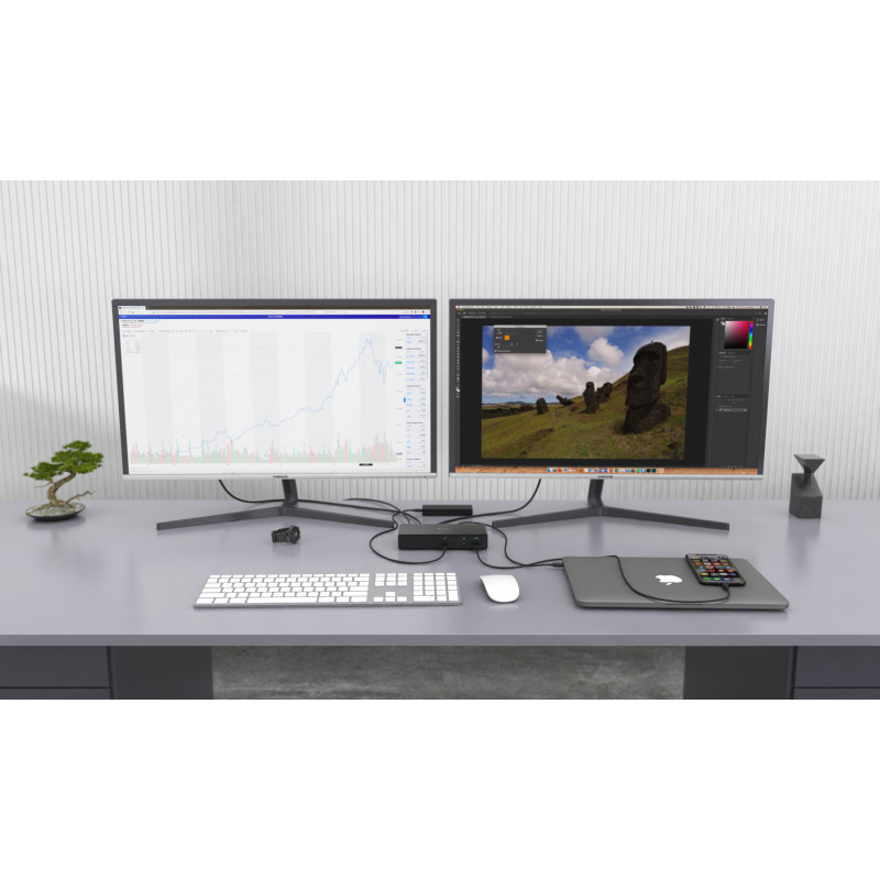 i-tec Thunderbolt 3/USB-C Dual DisplayPort 4K telakointiasema 85W PD