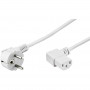 DSIT kulmavirtajohto Schuko-IEC C13, 2 m, valkoinen