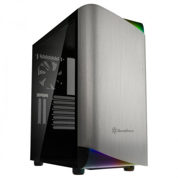 SilverStone Seta A1 mid tower, tempered glass - musta/hopea