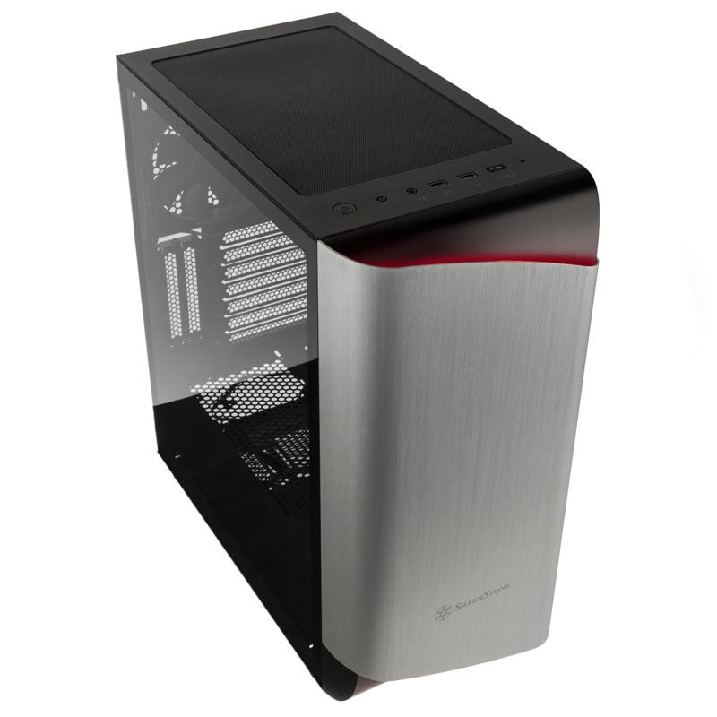 SilverStone Seta A1 mid tower, tempered glass - musta/hopea
