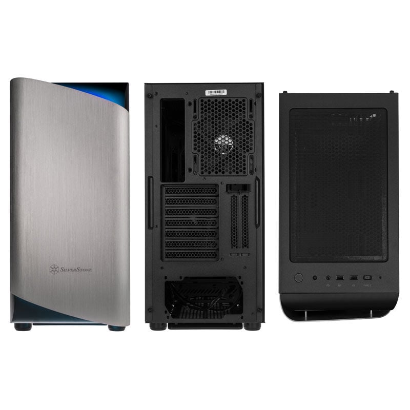 SilverStone Seta A1 mid tower, tempered glass - musta/hopea