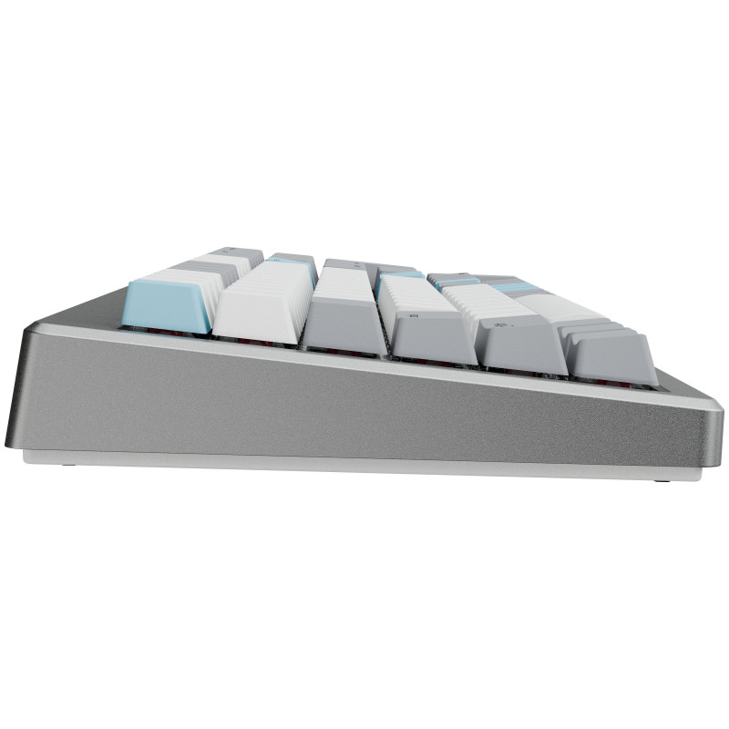Ducky Cushion 98 -pelinäppäimistö, 96%, US-asettelu (ANSI), Shush Green -kytkimet - hopea (DKCUS2598-DDUSPHCC4S1)