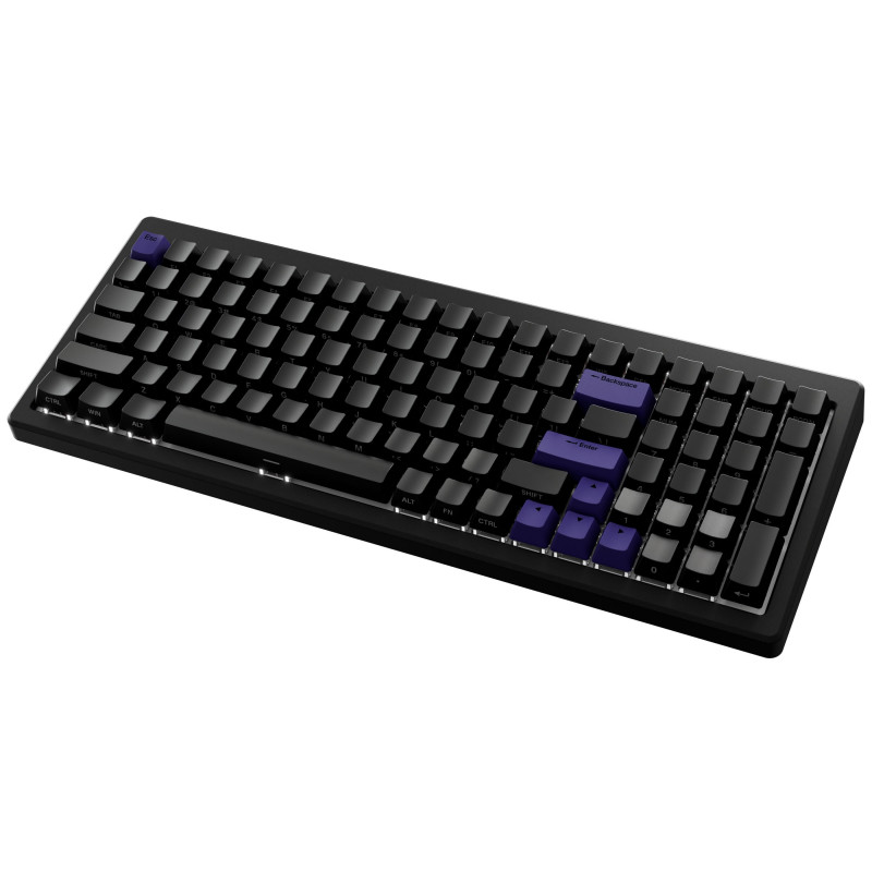 Ducky Cushion 98 -pelinäppäimistö, 96%, US-asettelu (ANSI), Shush Red -kytkimet – mattamusta
