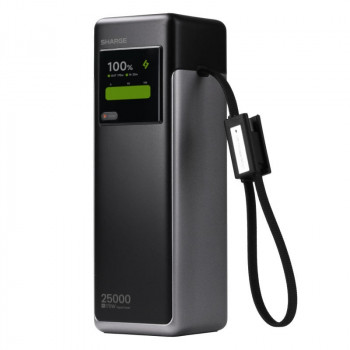SHARGE HyperTower 170 varavirtalähde, 25 000 mAh, 170 W, 4-in-1, musta