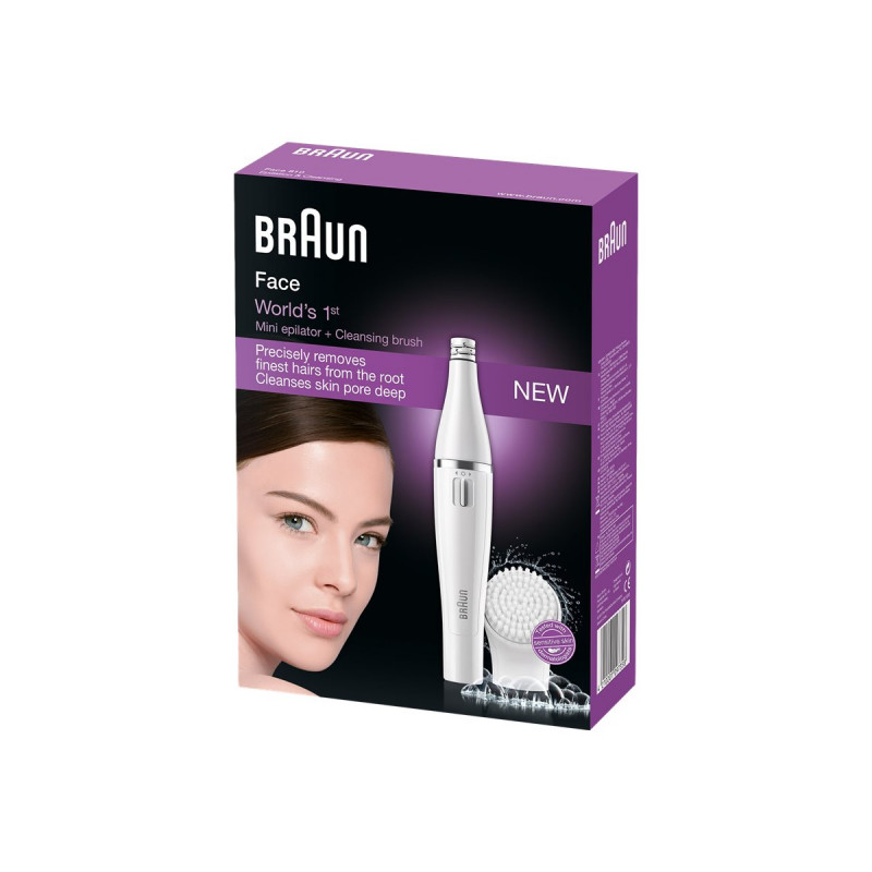 Braun Face SE810 kasvojen epilaattori puhdistusharjaspäällä