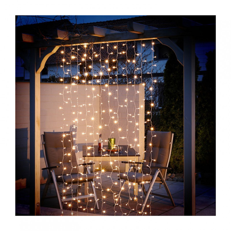 Goobay 300 LED-valoverho läpinäkyvä 2,5 m
