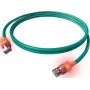 ZVK EasyLan Cat6a LED-patchkaapeli RJ45, suojattu, 7,5 m, turkoosi