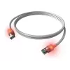 ZVK EasyLan Cat6a LED-patchkaapeli RJ45, suojattu, 7,5 m, turkoosi
