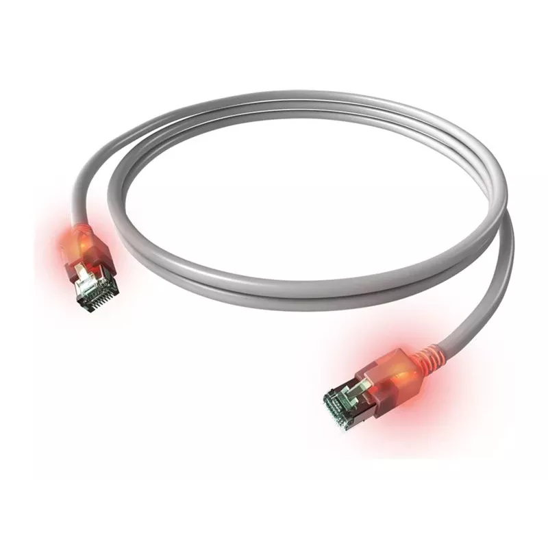 ZVK EasyLan Cat6a LED-patchkaapeli RJ45, suojattu, 7,5 m, turkoosi
