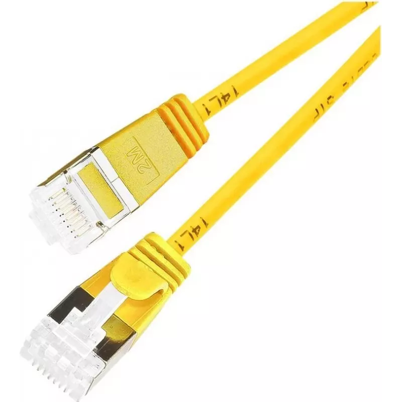 Wirewin Slim Cat6a U/FTP -patchkaapeli RJ45, 5 m, keltainen