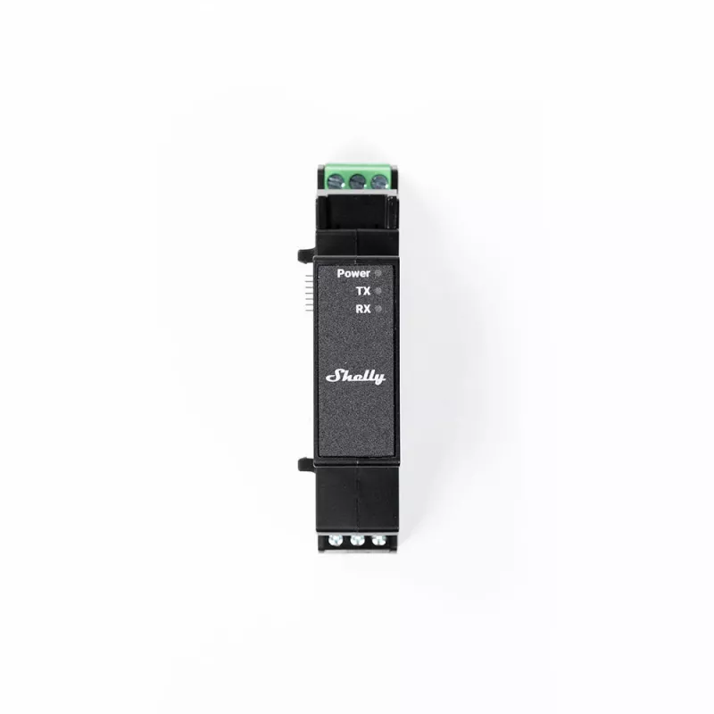 Shelly Pro Modbus -lisäosa RS485, DIN-kiskotarvike