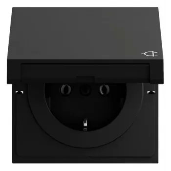 Gira 445474 SCHUKO-pistorasia KD, System 70, musta
