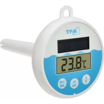 TFA Dostmann digitaalinen aurinkoallaslämpömittari, valkoinen/turkoosi, 30.1068.02