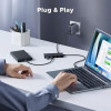Ugreen USB-C-keskitin 4x USB-C 3.2 / 1x USB-C 100W PD CM806 musta