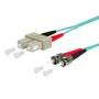 Metz OpDAT kuitu-verkkokaapeli SC-duplex - 2x ST, OM3, 2 m, aqua