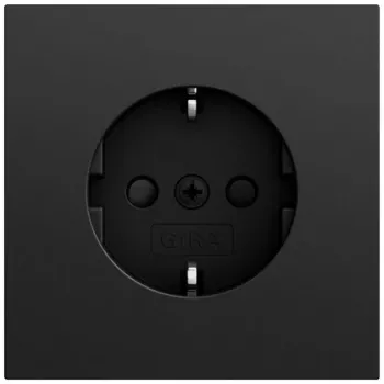 Gira System 70 SCHUKO-pistorasia SP, musta, 445374