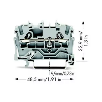 WAGO 2002-1201 liitinrima, 5,2 mm, 48,5 mm, 32,9 mm, 800 V