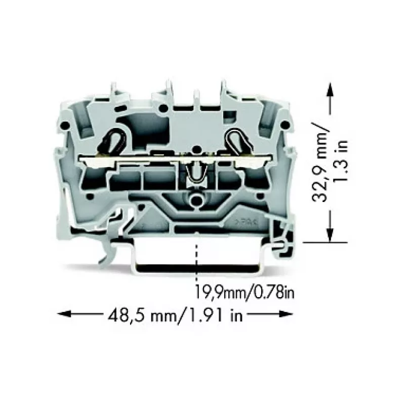 WAGO 2002-1201 liitinrima, 5,2 mm, 48,5 mm, 32,9 mm, 800 V