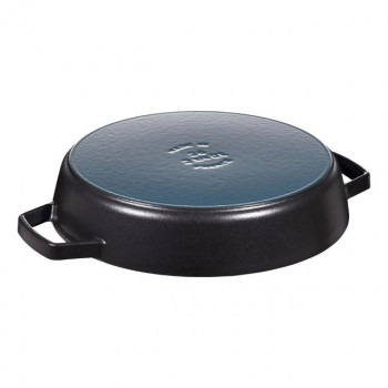 Zwilling Staub valurautainen paistinpannu 2 kahvalla, 26 cm, silkki mattamusta (40511-725-0)