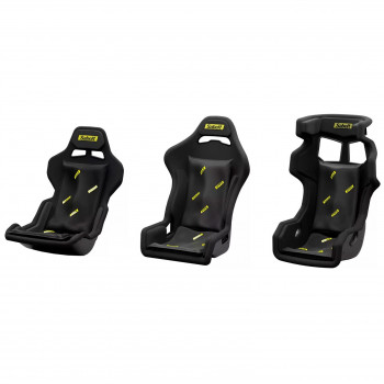 Sabelt Sim Foam Pro Kit selkänoja, muotonsa säilyttävä selkäpehmuste, ergonominen, 40x65 cm, musta