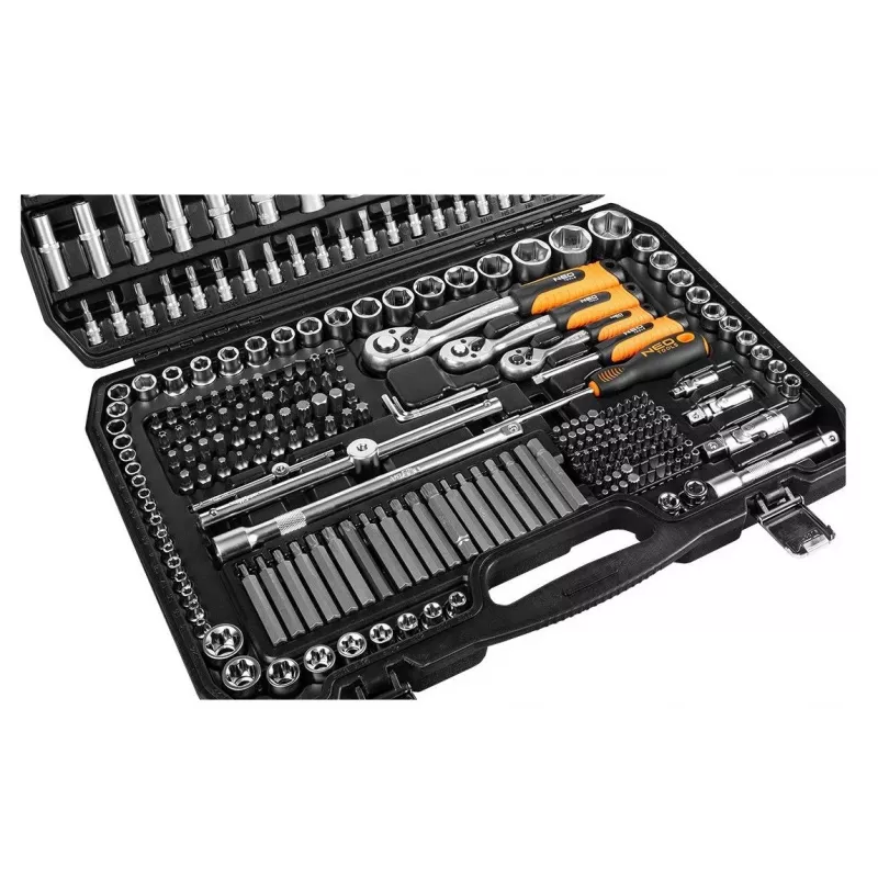 Neo Tools 10-218 työkalusarja, 300 osaa, 1/2, 3/8, 1/4 vääntö