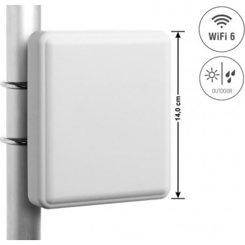 Delock WiFi 6 -antenni N-liitin 9–12 dBi suunta-antenni seinä- ja mastokiinnitykseen ulkokäyttöön valkoinen