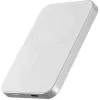 Nevox magneettinen langaton varavirtalähde Qi2, 5 000 mAh, hopea/valkoinen