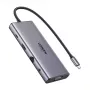 Ugreen CM639 USB-C-keskitin, HDMI, VGA, 2x USB-C 3.2 10 Gbps, 2x USB, SD/TF, RJ45, Aux 3,5 mm, PD, 4K 60 Hz
