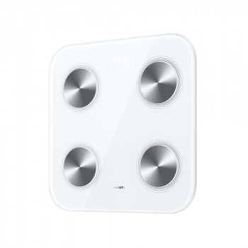 Huawei Scale 3 Bluetooth Edition valkoinen / älykäs henkilövaaka / karkaistu lasi / WiFi ja BT / jopa 150 kg / Android ja iOS
